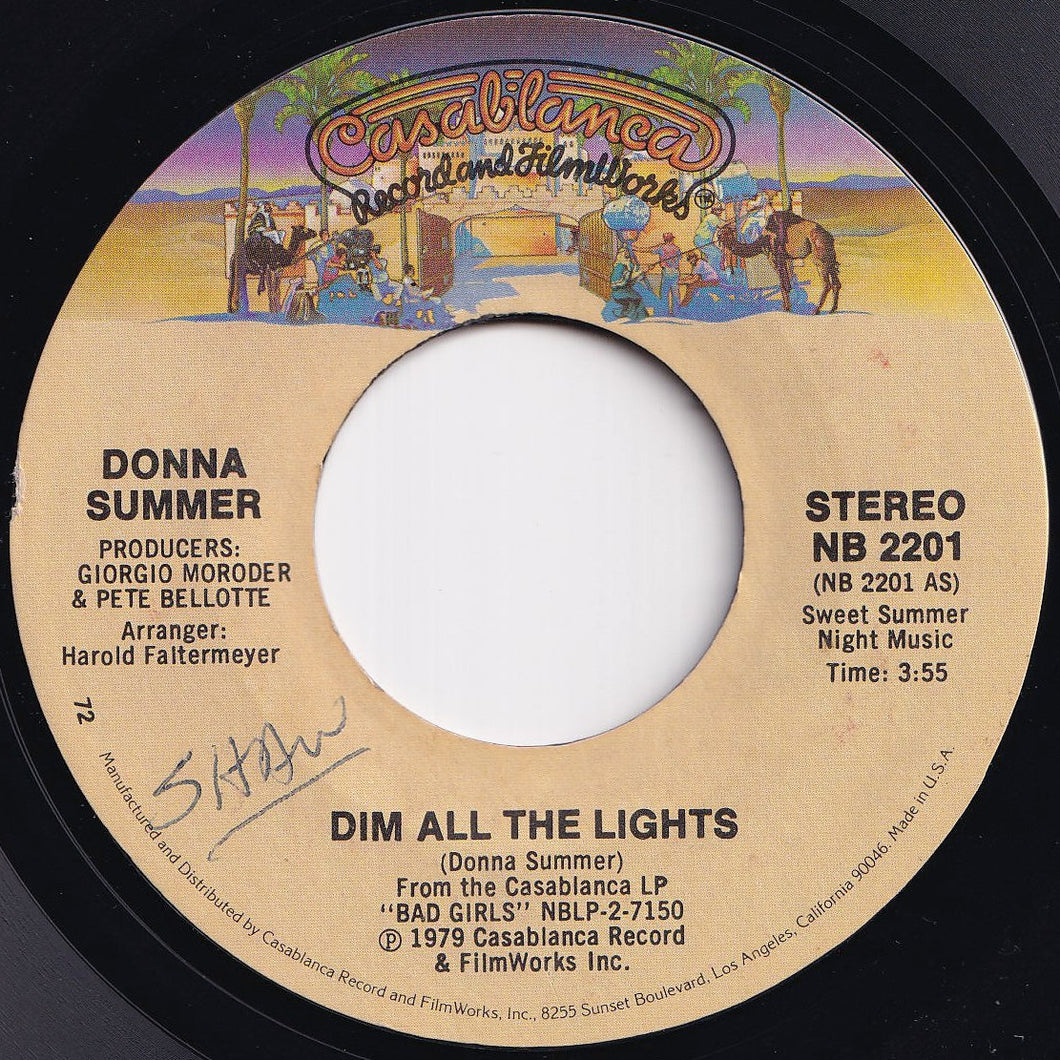 Donna Summer - Dim All The Lights / There Will Always Be A You (7 inch Record / Used)