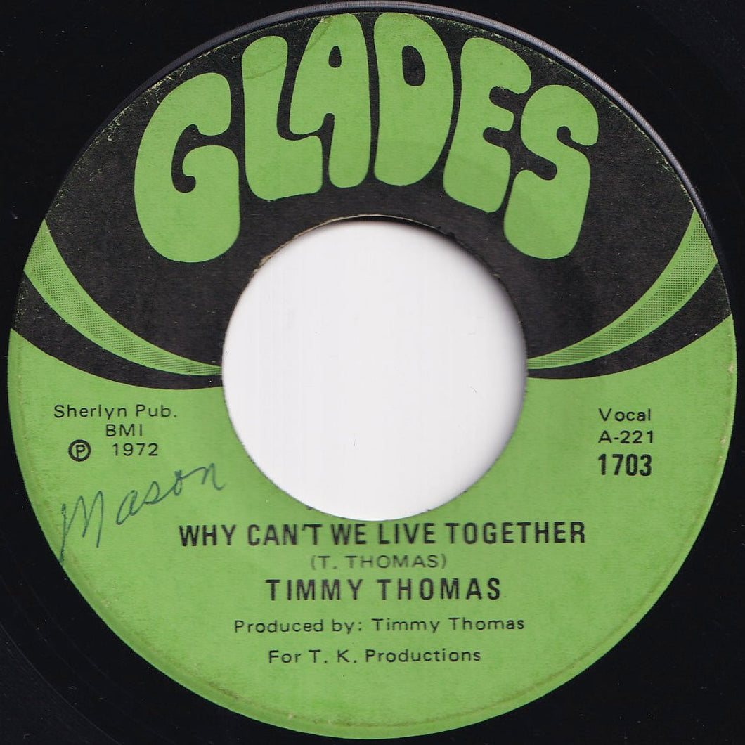 Timmy Thomas - Why Can't We Live Together / Funky Me (7 inch Record / Used)