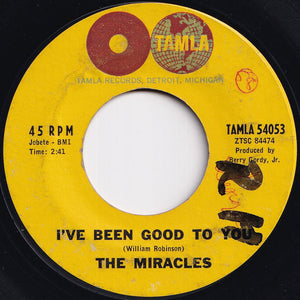 Miracles - What's So Good About Good-By / I've Been Good To You (7 inch Record / Used)