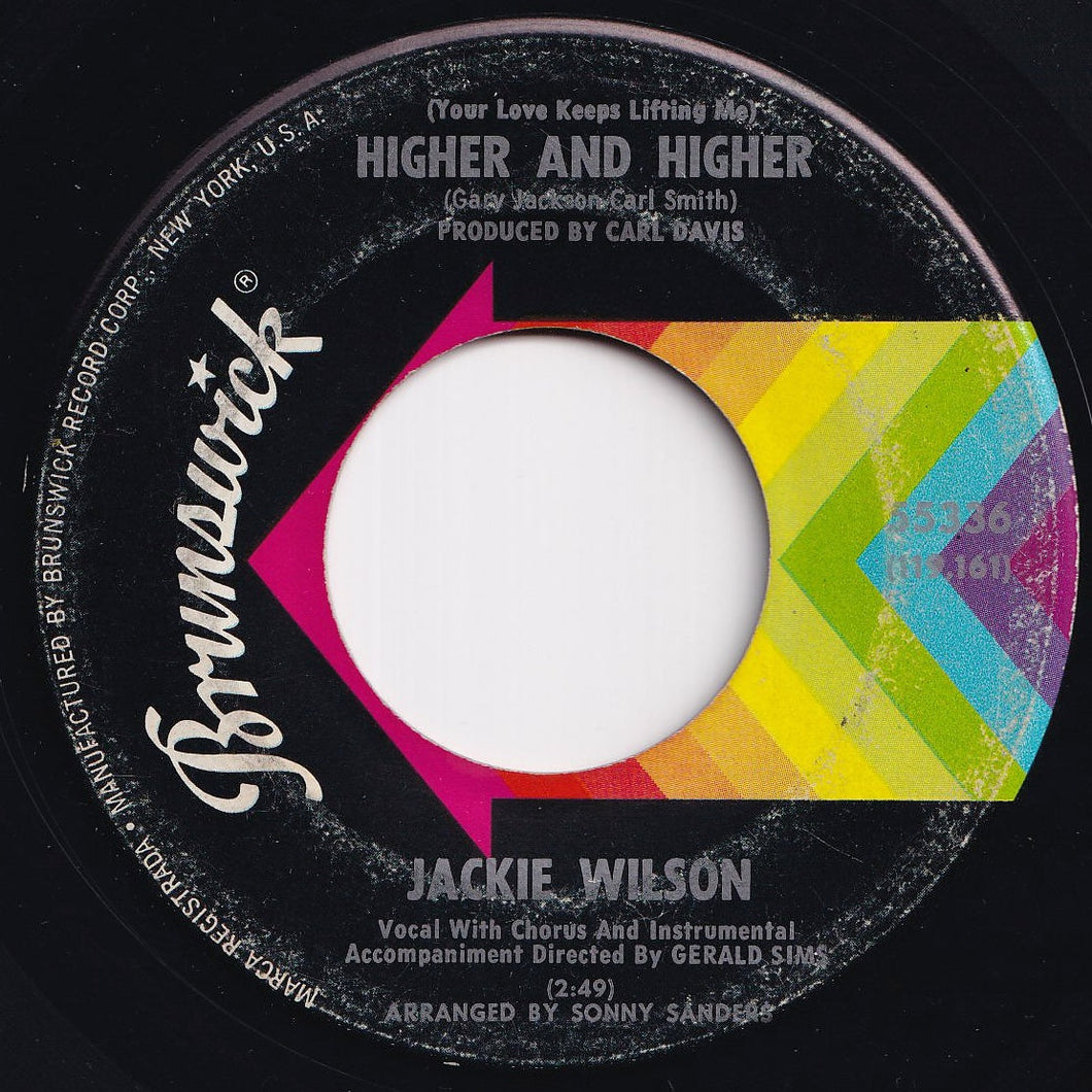 Jackie Wilson - (Your Love Keeps Lifting Me) Higher And Higher / I'm The One To Do It (7 inch Record / Used)