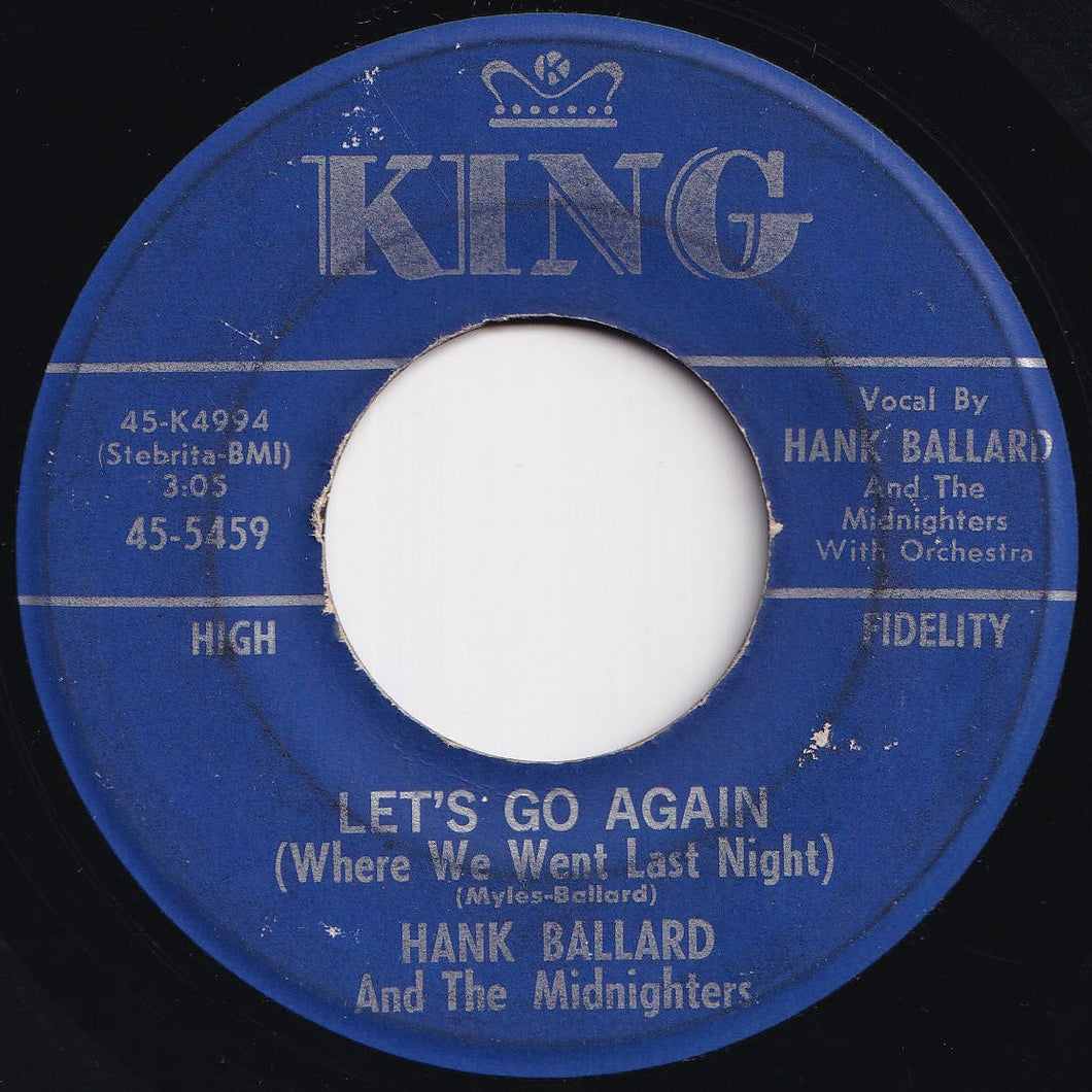 Hank Ballard And The Midnighters - Let's Go Again (Where We Went Last Night) / Deep Blue Sea (7 inch Record / Used)