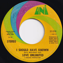 Load image into Gallery viewer, Love Unlimited - Walkin&#39; In The Rain With The One I Love / I Should Have Known (7 inch Record / Used)
