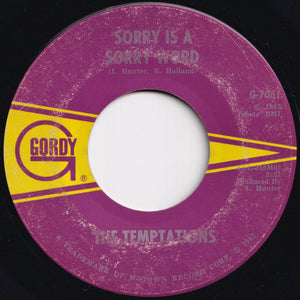 Temptations - All I Need / Sorry Is A Sorry Word (7 inch Record / Used)