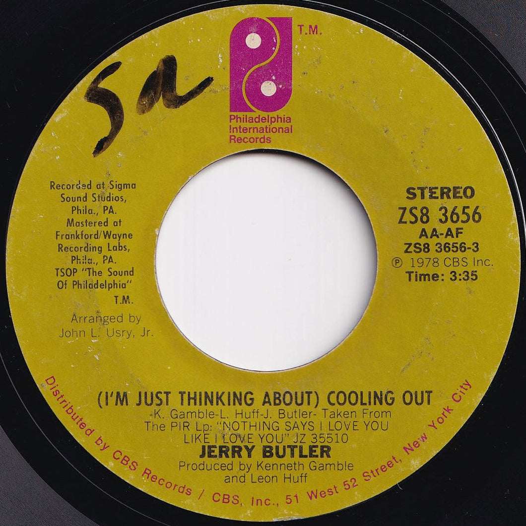 Jerry Butler - (I'm Just Thinking About) Cooling Out / Are You Lonely Tonight (7 inch Record / Used)