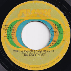 Sharon Ridley - Stay A While With Me / When A Woman Falls In Love (7 inch Record / Used)