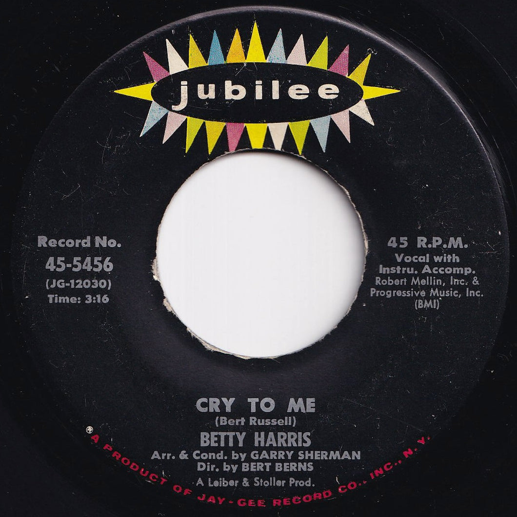 Betty Harris - Cry To Me / I'll Be A Liar (7 inch Record / Used)