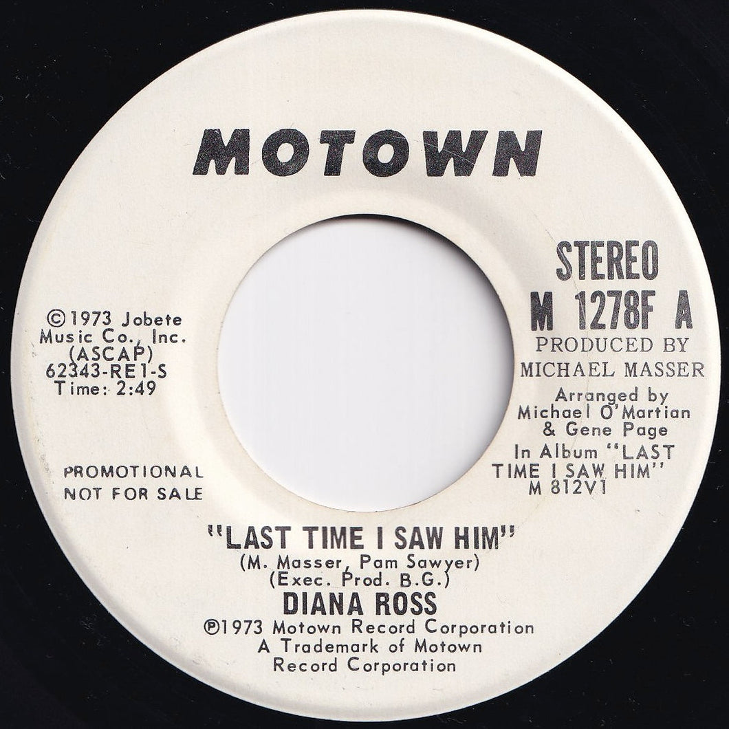 Diana Ross - Last Time I Saw Him (Stereo) / (Mono) (7 inch Record / Used)