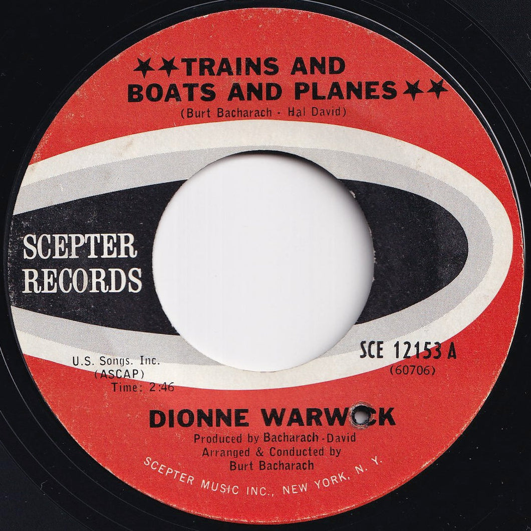 Dionne Warwick - Trains And Boats And Planes / Don't Go Breaking My Heart (7 inch Record / Used)