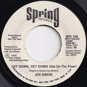 Joe Simon - Get Down, Get Down (Get On The Floor) / Get Down, Get Down (Get On The Floor) (7 inch Record / Used)