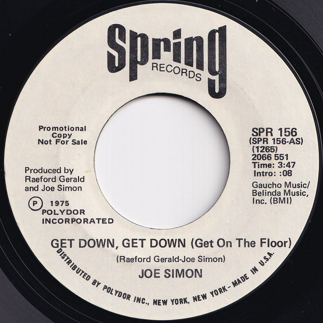 Joe Simon - Get Down, Get Down (Get On The Floor) / Get Down, Get Down (Get On The Floor) (7 inch Record / Used)