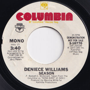 Deniece Williams - Season (Stereo) / (Mono) (7 inch Record / Used)