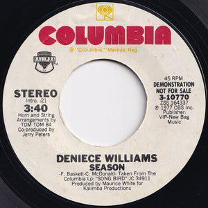 Deniece Williams - Season (Stereo) / (Mono) (7 inch Record / Used)