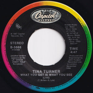 Tina Turner - What You Get Is What You See / (Live) (7 inch Record / Used)