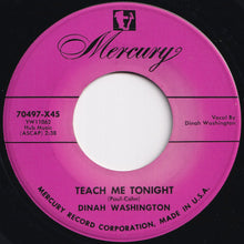 画像をギャラリービューアに読み込む, Dinah Washington - Teach Me Tonight / Wishing Well (7 inch Record / Used)
