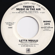 画像をギャラリービューアに読み込む, Letta Mbulu - There&#39;s Music In The Air (Stereo) / (Mono) (7 inch Record / Used)
