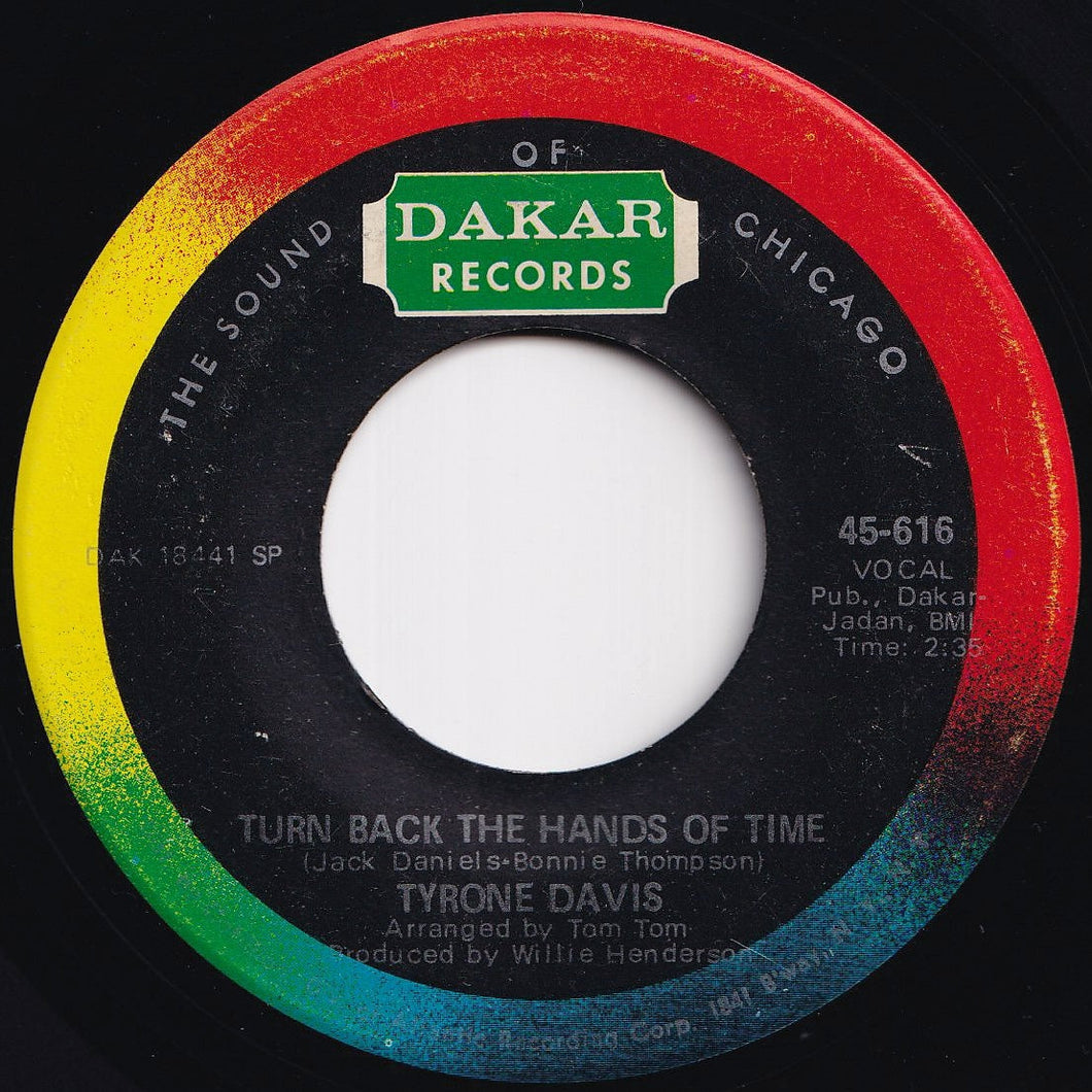 Tyrone Davis - Turn Back The Hands Of Time / I Keep Coming Back (7 inch Record / Used)