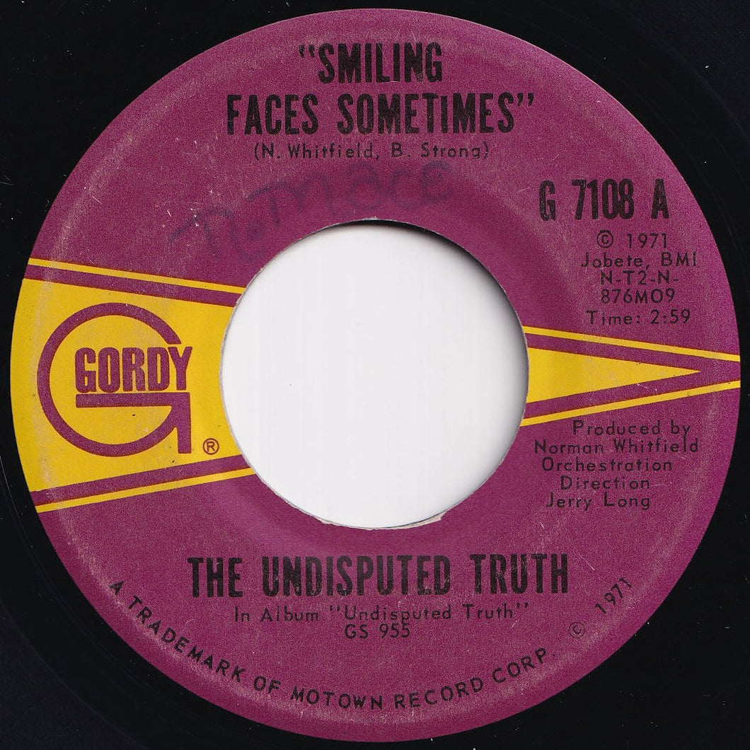 Undisputed Truth - Smiling Faces Sometimes / You Got The Love I Need  (7 inch Record / Used)