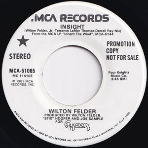 Wilton Felder - Insight / Insight (7 inch Record / Used)