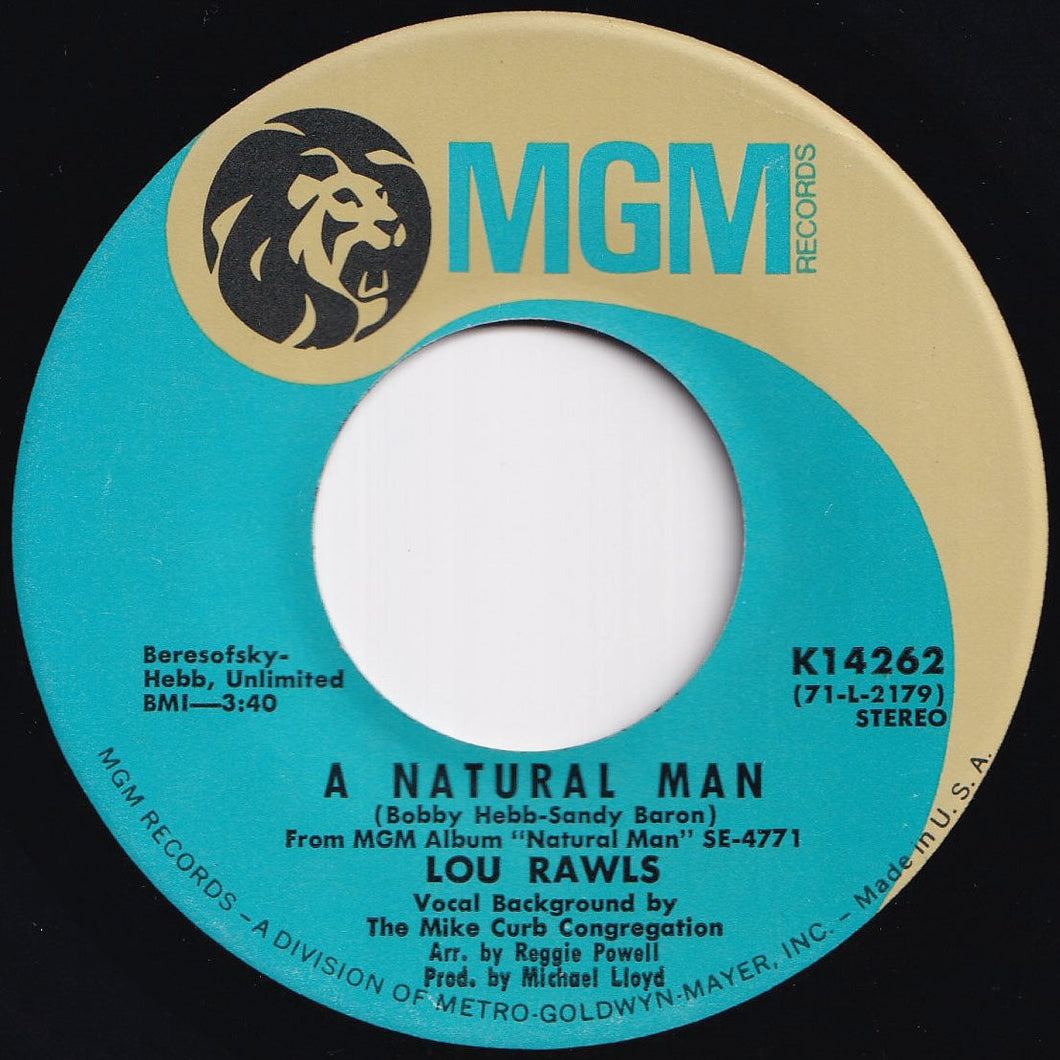 Lou Rawls - A Natural Man / You Can't Hold On (7 inch Record / Used)