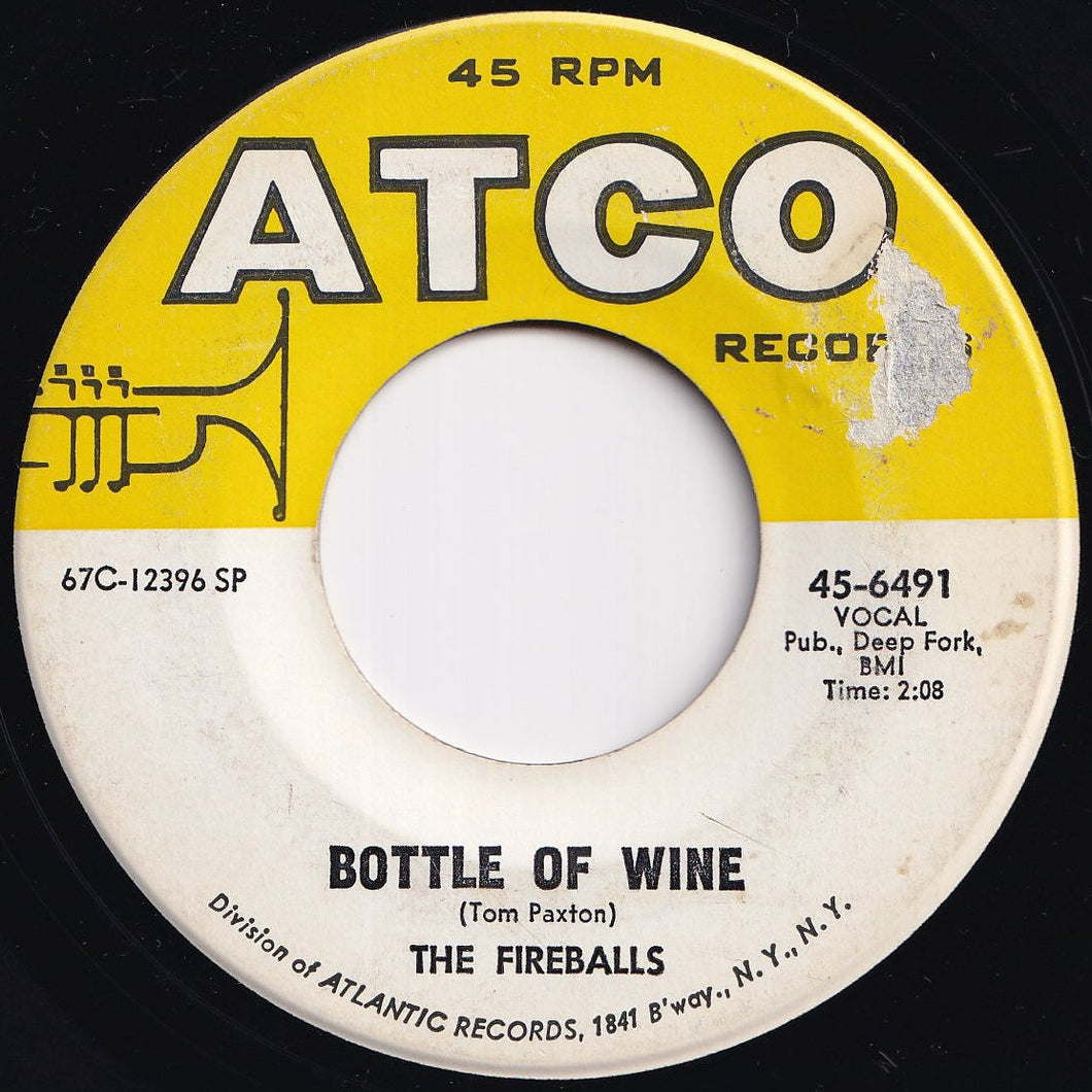 Fireballs - Bottle Of Wine / Can't You See I'm Tryin' (7 inch Record / Used)