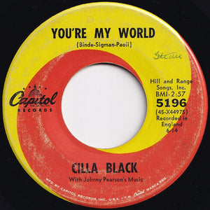 Cilla Black - You're My World / Suffer Now I Must (7 inch Record / Used)