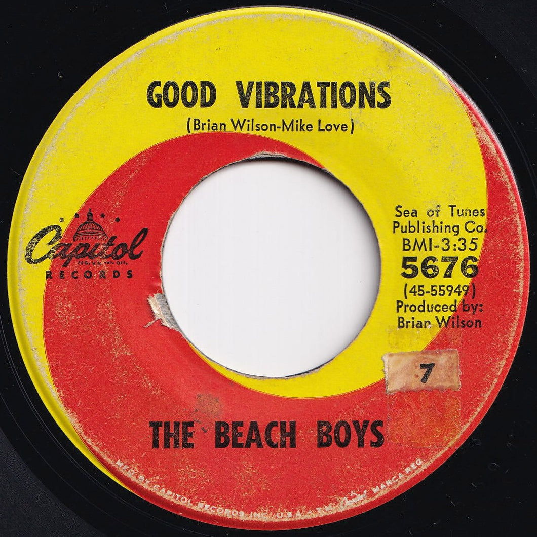 Beach Boys - Good Vibrations / Let's Go Away For Awhile (7 inch Record / Used)