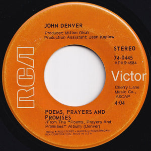 John Denver - Take Me Home, Country Roads / Poems, Prayers And Promises (7 inch Record / Used)