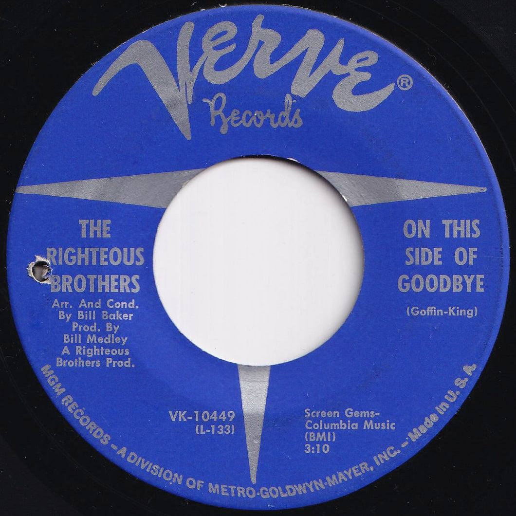 Righteous Brothers - On This Side Of Goodbye / A Man Without A Dream (7 inch Record / Used)