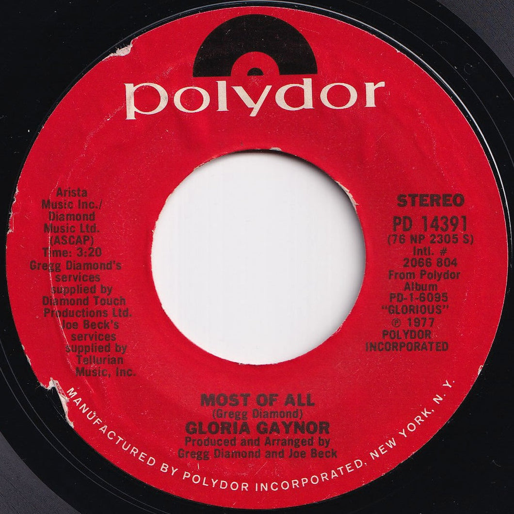 Gloria Gaynor - Most Of All / So Much Love (7 inch Record / Used)