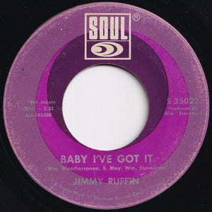 Jimmy Ruffin - What Becomes Of The Broken Hearted / Baby I've Got It (7 inch Record / Used)