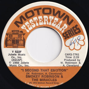 Smokey Robinson & The Miracles - I Second That Emotion / If You Can Want (7 inch Record / Used)