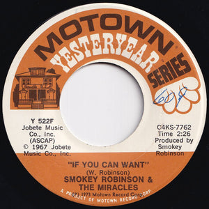 Smokey Robinson & The Miracles - I Second That Emotion / If You Can Want (7 inch Record / Used)