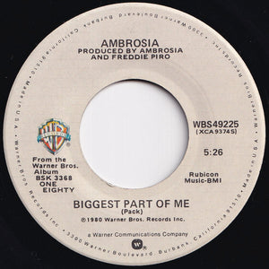 Ambrosia - Biggest Part Of Me / Livin' On My Own (7 inch Record / Used)