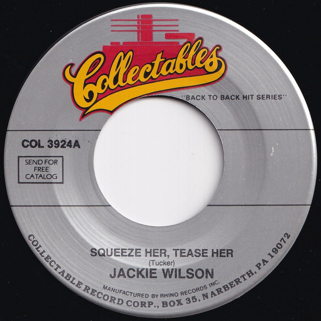 Jackie Wilson - Squeeze Her, Tease Her / Your One And Only Love (7 inch Record / Used)