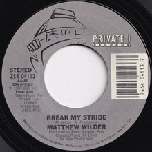 画像をギャラリービューアに読み込む, Matthew Wilder - Break My Stride / (Instrumental) (7 inch Record / Used)
