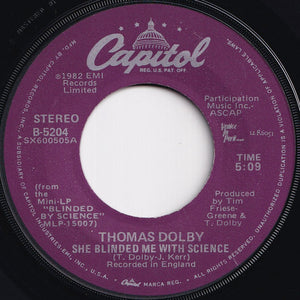 Thomas Dolby - She Blinded Me With Science / Flying North (7 inch Record / Used)