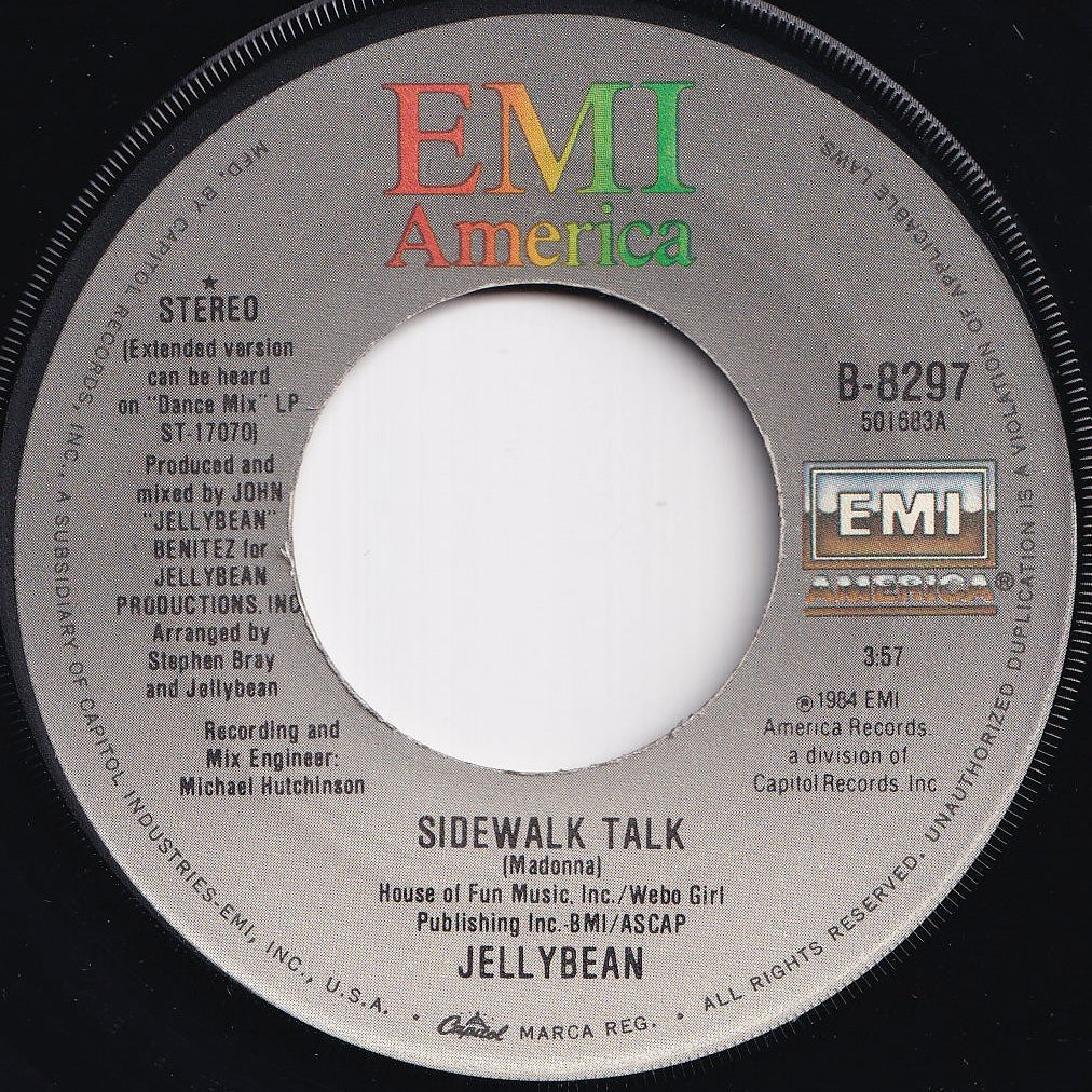 Jellybean - Sidewalk Talk / The Mexican (7 inch Record / Used)