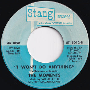 Moments - Love On A Two-Way Street / I Won't Do Anything (7 inch Record / Used)