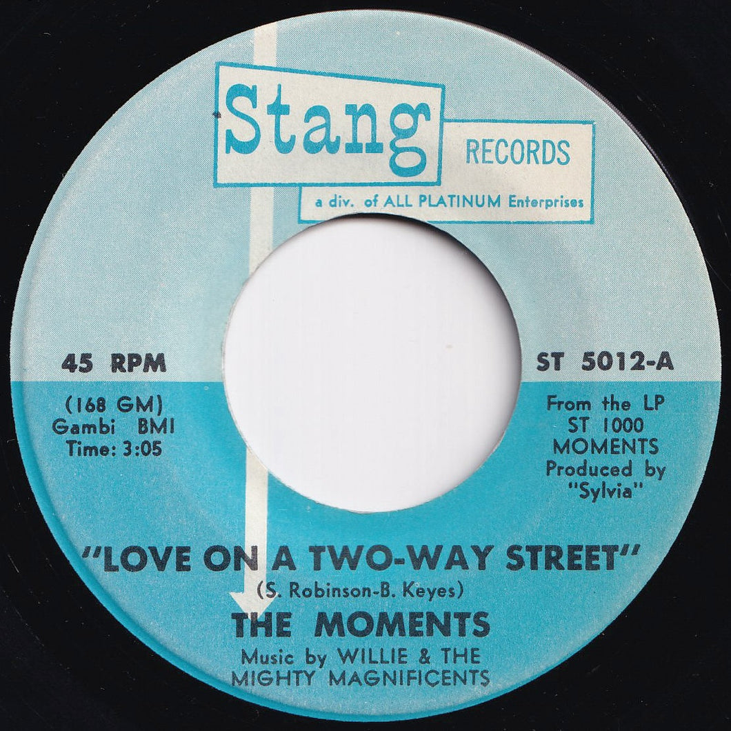 Moments - Love On A Two-Way Street / I Won't Do Anything (7 inch Record / Used)