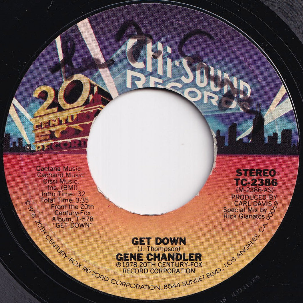 Gene Chandler - Get Down / I'm The Traveling Kind (7 inch Record / Used)