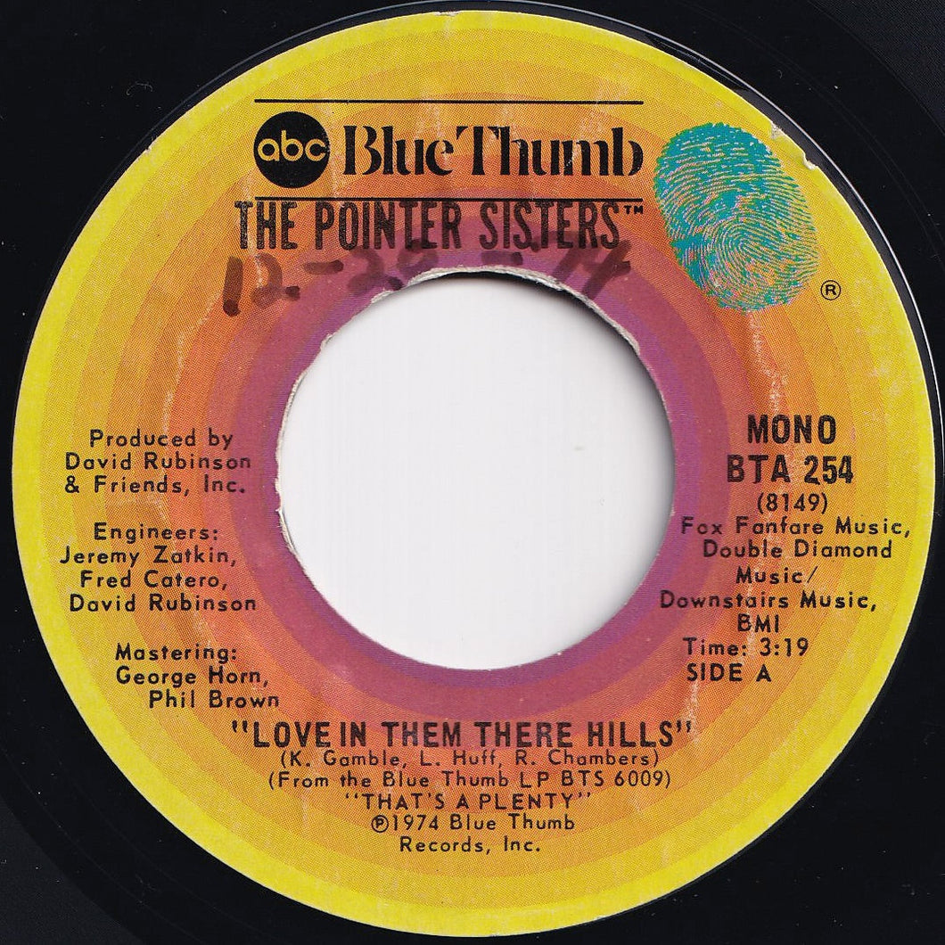 Pointer Sisters - Love In Them There Hills / Fairytale (7 inch Record / Used)