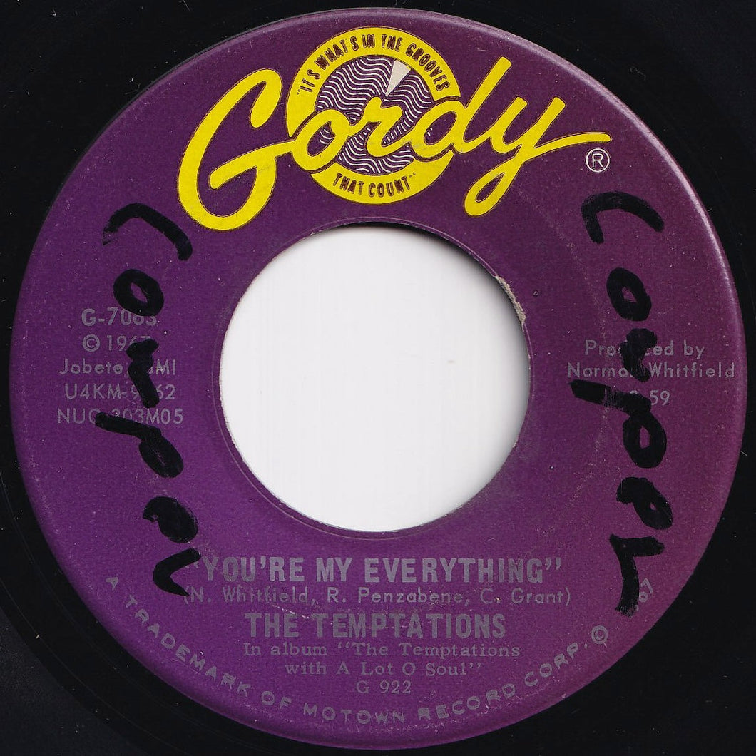 Temptations - You're My Everything / I've Been Good To You (7 inch Record / Used)