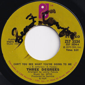 Three Degrees - Dirty Ol Man / Can't You See What You're Doing To Me (7 inch Record / Used)