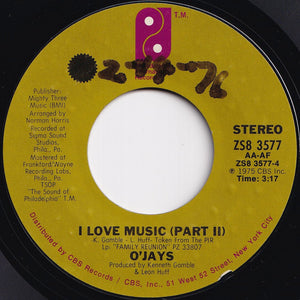 O'Jays - I Love Music (Part 1) / (Part 2) (7 inch Record / Used)