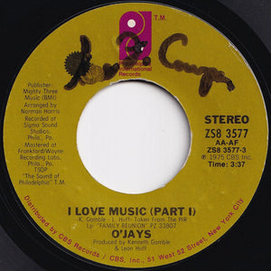 O'Jays - I Love Music (Part 1) / (Part 2) (7 inch Record / Used)