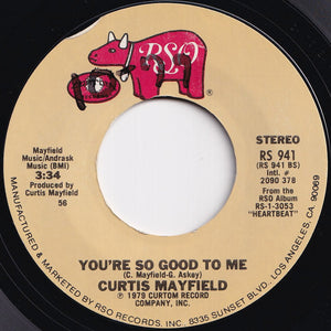 Curtis Mayfield - Between You Baby And Me / You're So Good To Me (7 inch Record / Used)