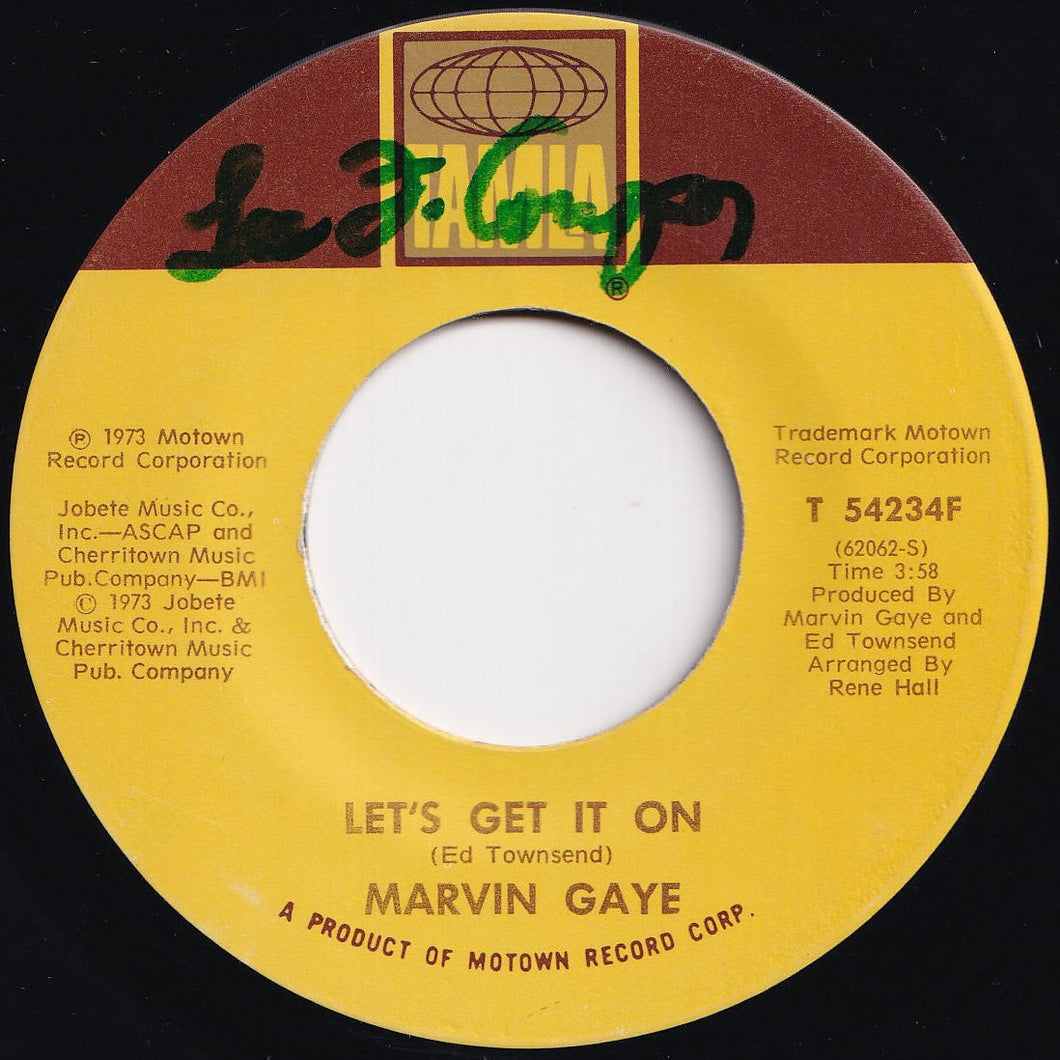 Marvin Gaye - Let's Get It On / I Wish It Would Rain (7 inch Record / Used)