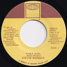 画像をギャラリービューアに読み込む, Stevie Wonder - That Girl / All I Do (7 inch Record / Used)
