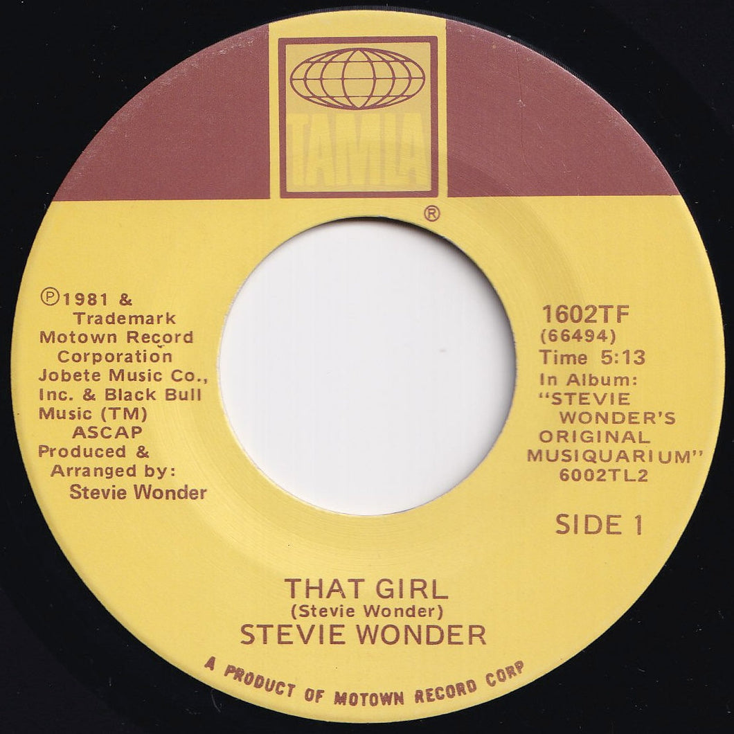 Stevie Wonder - That Girl / All I Do (7 inch Record / Used)