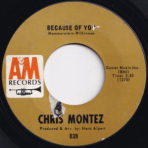 Chris Montez - Because Of You / Elena (7 inch Record / Used)